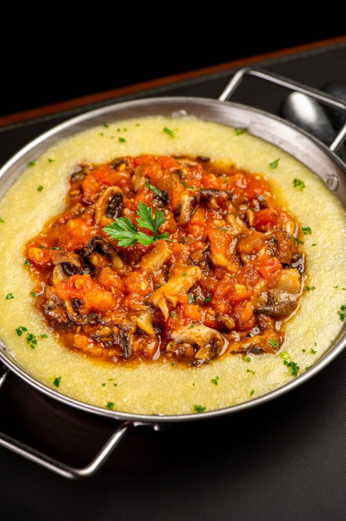 Polenta com cogumelos